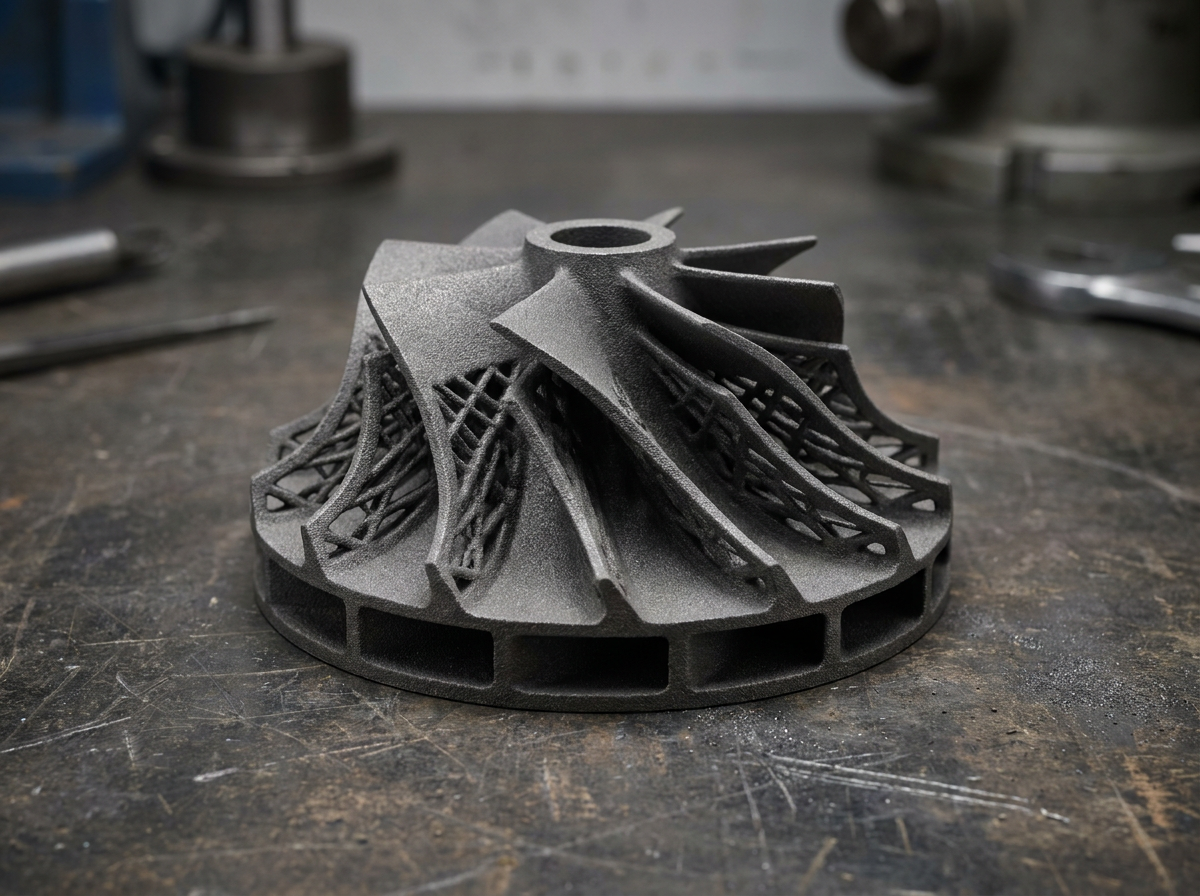DMLS metal 3D printed stainless steel turbine part